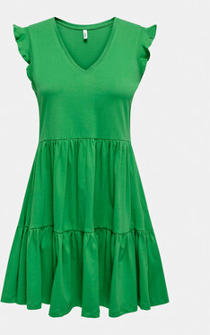 Zielona sukienka Only z dekoltem w kształcie litery v bez rękawów w stylu casual