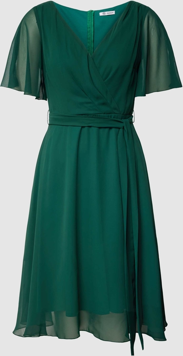 Zielona sukienka Paradi midi z dekoltem w kształcie litery v