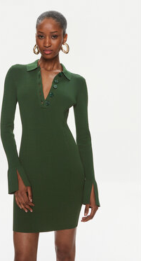 Zielona sukienka Patrizia Pepe mini w stylu casual