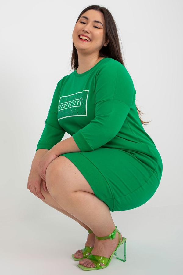 Zielona sukienka Relevance sportowa w stylu casual z bawełny