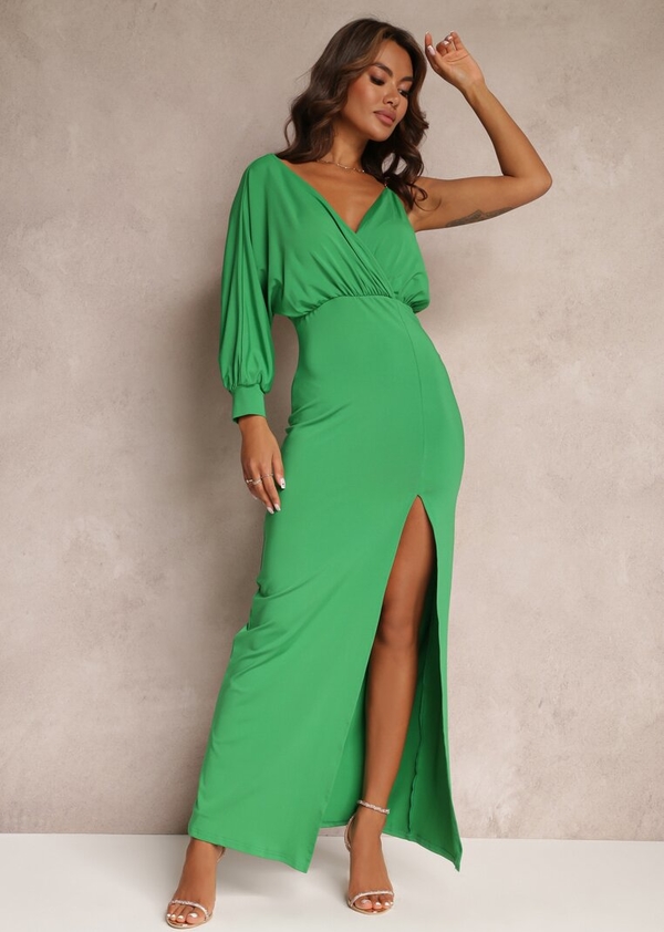 Zielona sukienka Renee asymetryczna
