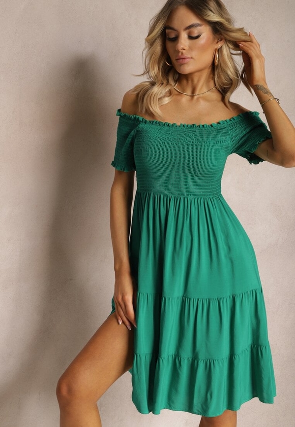 Zielona sukienka Renee z bawełny hiszpanka
