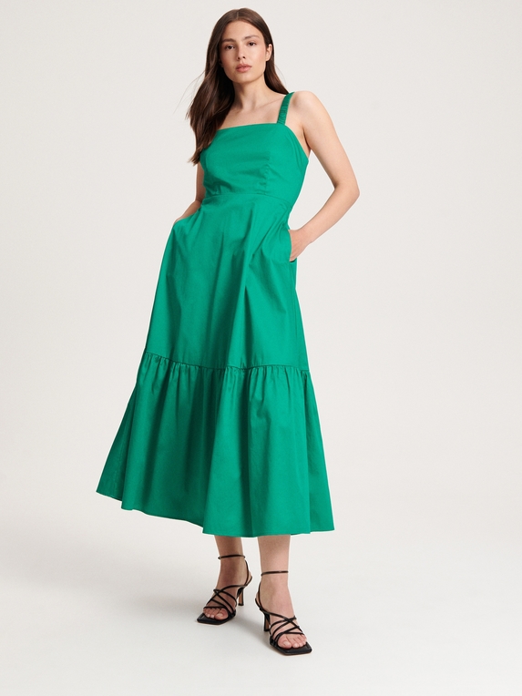 Zielona sukienka Reserved bez rękawów w stylu casual