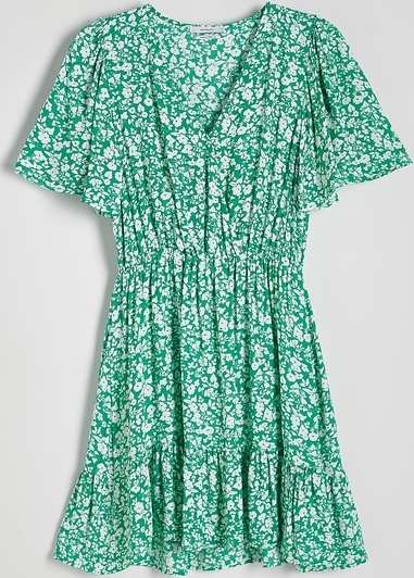 Zielona sukienka Reserved w stylu casual z tkaniny