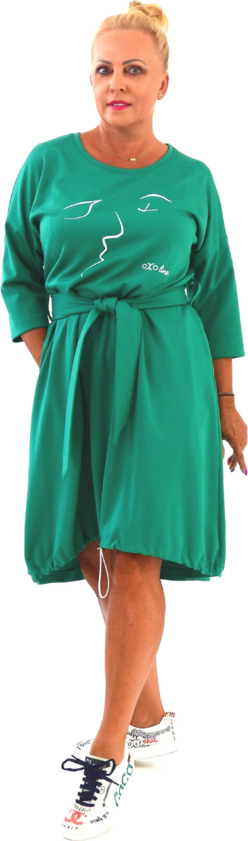 Zielona sukienka Roxana - sukienki z długim rękawem