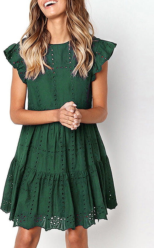 Zielona sukienka Sandbella w stylu boho mini