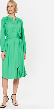 Zielona sukienka Seidensticker w stylu casual z długim rękawem midi
