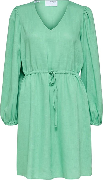 Zielona sukienka Selected Femme z długim rękawem mini