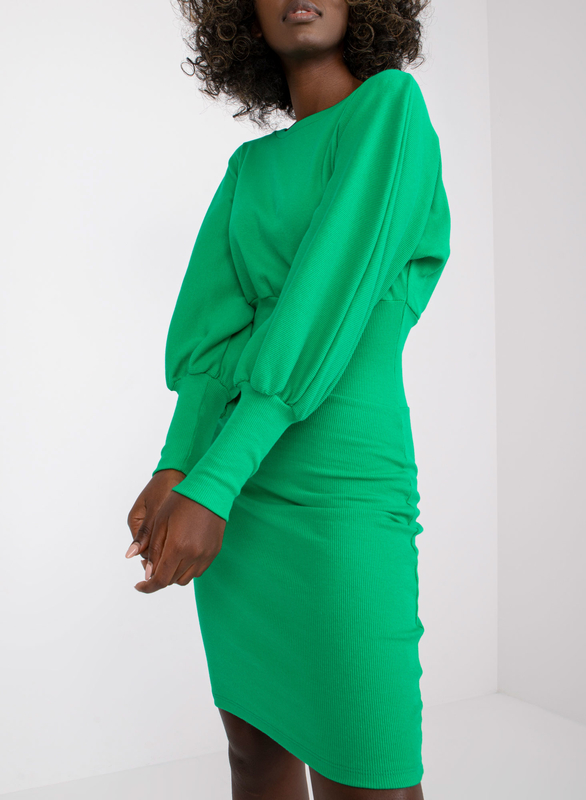 Zielona sukienka Sheandher.pl z bawełny w stylu casual