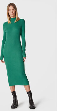 Zielona sukienka Silvian Heach w stylu casual z długim rękawem