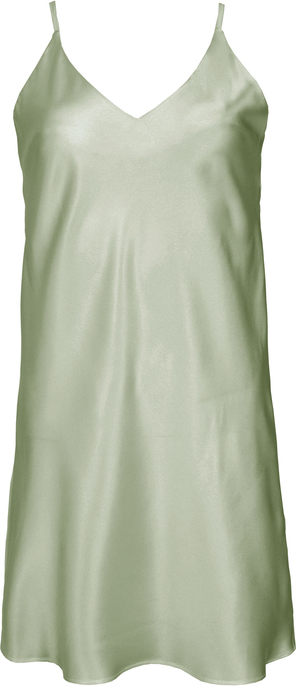 Zielona sukienka So Fluffy mini z dekoltem w kształcie litery v z jedwabiu