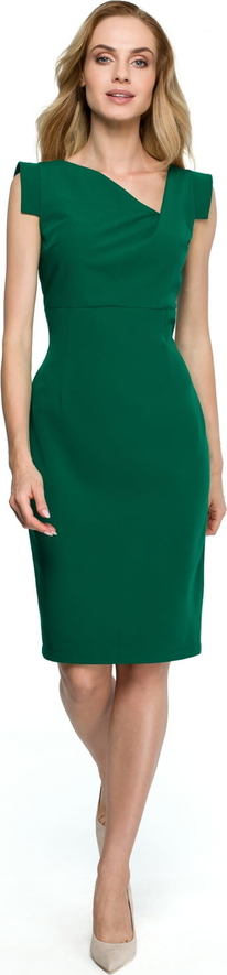 Zielona sukienka Stylove ołówkowa z dekoltem w kształcie litery v bez rękawów