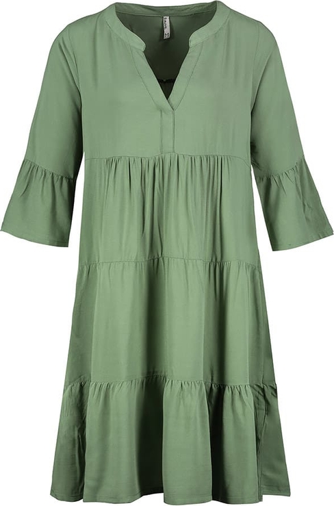 Zielona sukienka SUBLEVEL w stylu casual rozkloszowana mini