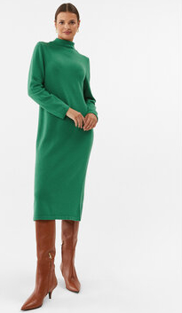 Zielona sukienka United Colors Of Benetton w stylu casual midi