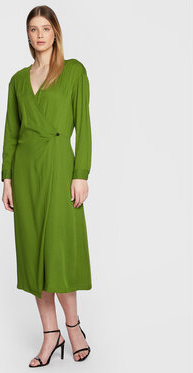 Zielona sukienka United Colors Of Benetton z dekoltem w kształcie litery v