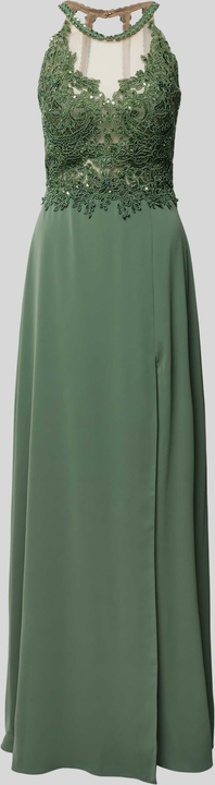 Zielona sukienka V.m. bez rękawów z okrągłym dekoltem