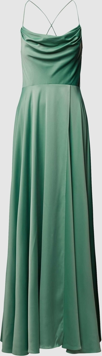 Zielona sukienka V.m. maxi z dekoltem w kształcie litery v