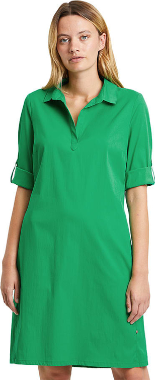 Zielona sukienka Vera Mont mini w stylu casual z dekoltem w kształcie litery v