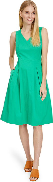 Zielona sukienka Vera Mont na ramiączkach z dekoltem w kształcie litery v midi