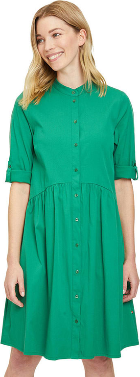 Zielona sukienka Vera Mont w stylu casual z długim rękawem