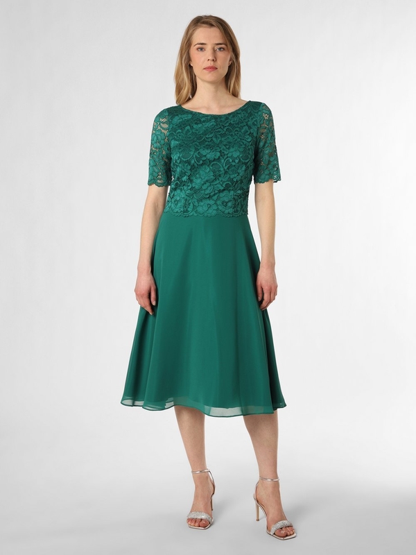 Zielona sukienka Vera Mont z szyfonu