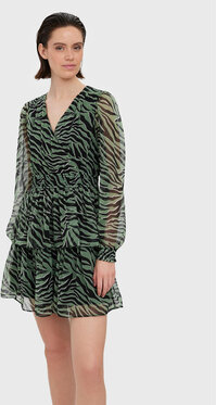 Zielona sukienka Vero Moda mini z długim rękawem