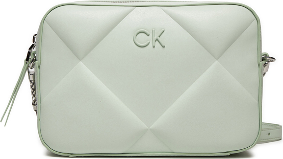 Zielona torebka Calvin Klein na ramię średnia matowa