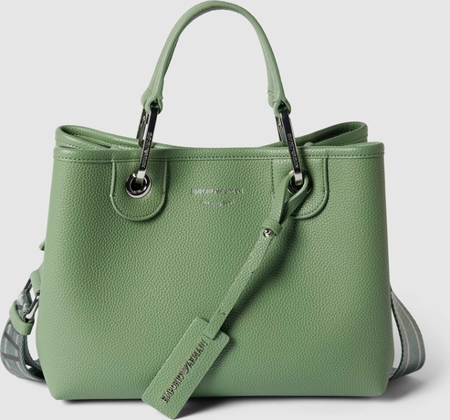 Zielona torebka Emporio Armani matowa ze skóry ekologicznej w wakacyjnym stylu