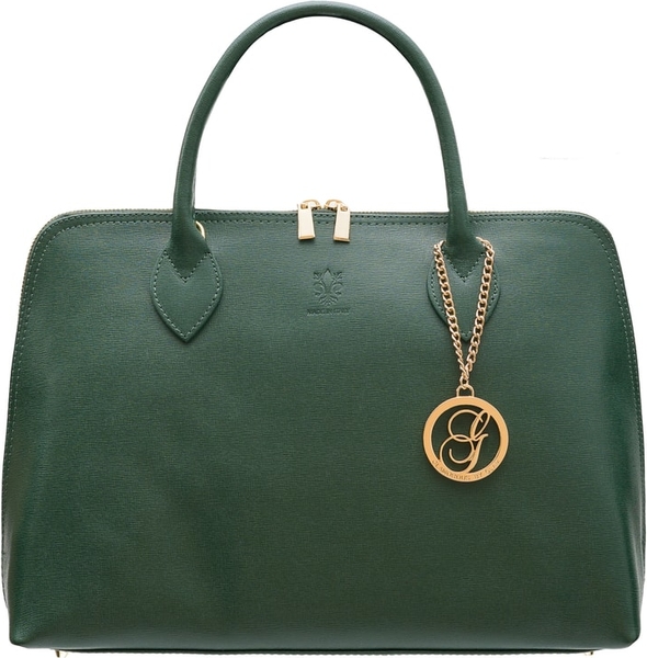 Zielona torebka Glamorous by Glam ze skóry do ręki matowa
