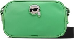 Zielona torebka Karl Lagerfeld w młodzieżowym stylu matowa średnia