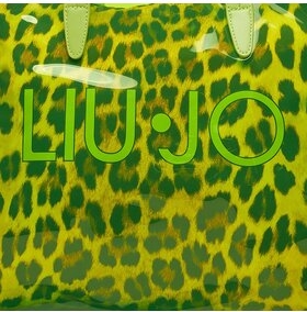 Zielona torebka Liu-Jo na ramię z nadrukiem