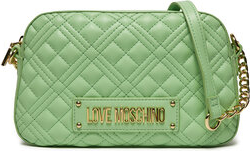Zielona torebka Love Moschino matowa średnia w młodzieżowym stylu