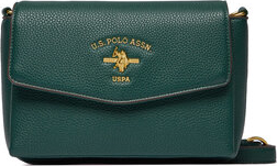 Zielona torebka U.S. Polo średnia w młodzieżowym stylu na ramię