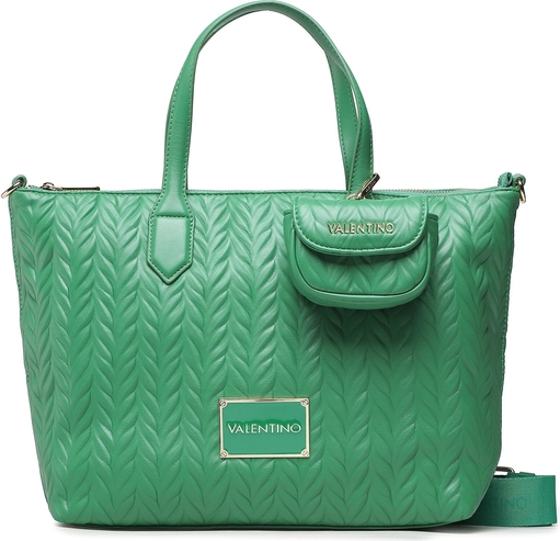Zielona torebka Valentino matowa na ramię duża