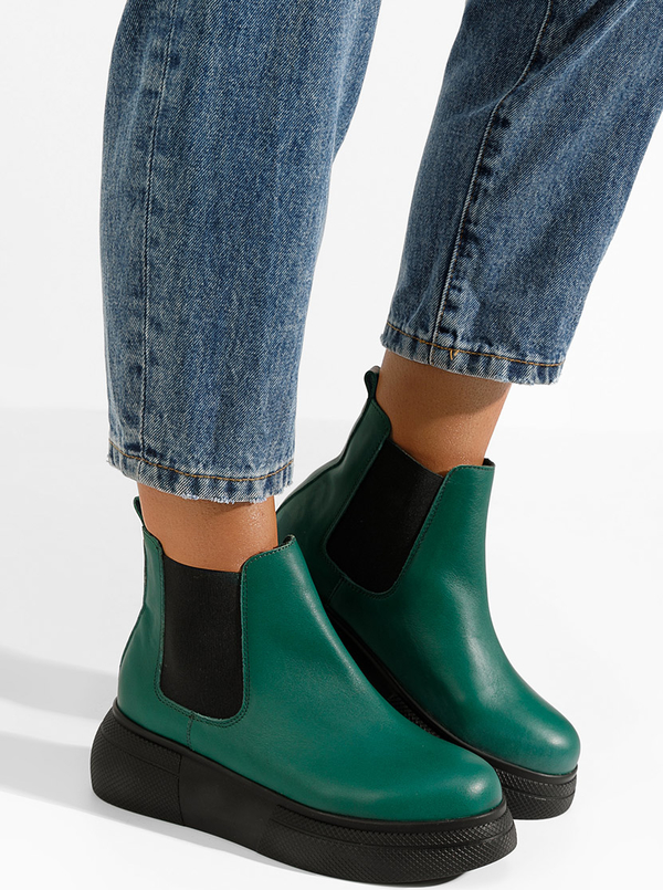 Zielone botki Zapatos