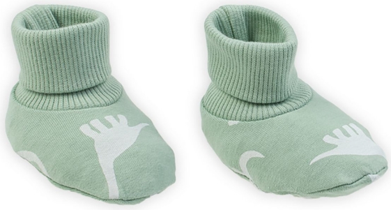 Zielone buciki niemowlęce 5.10.15 z bawełny