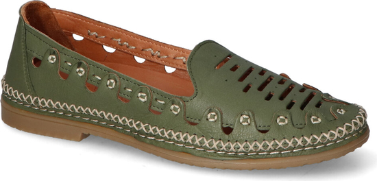 Zielone buty Bombonella z płaską podeszwą