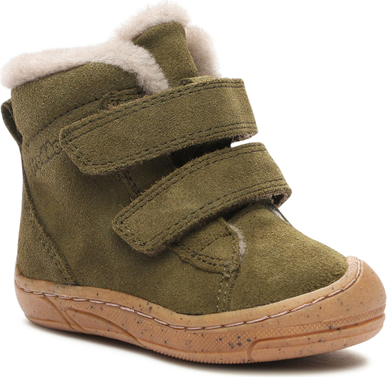 Zielone buty dziecięce zimowe Froddo na rzepy