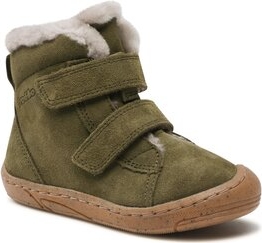 Zielone buty dziecięce zimowe Froddo na rzepy