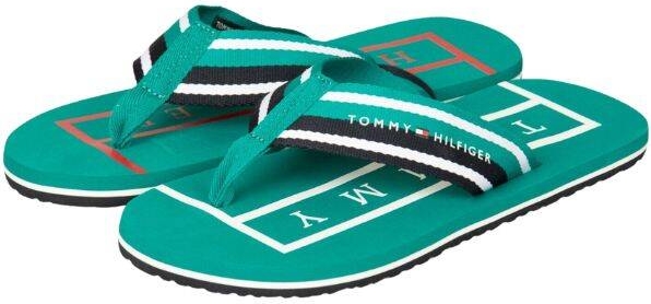 Zielone buty letnie męskie Tommy Hilfiger w stylu casual