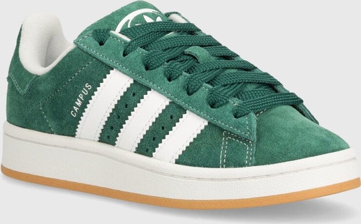 Zielone buty sportowe Adidas Originals w sportowym stylu z płaską podeszwą sznurowane
