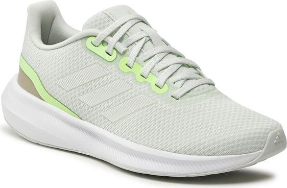 Zielone buty sportowe Adidas sznurowane z płaską podeszwą