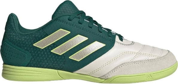 Zielone buty sportowe dziecięce Adidas dla chłopców ze skóry sznurowane