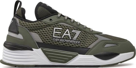 Zielone buty sportowe Emporio Armani sznurowane