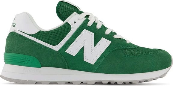 Zielone buty sportowe New Balance sznurowane w sportowym stylu z zamszu