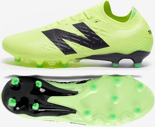 Zielone buty sportowe New Balance w sportowym stylu sznurowane