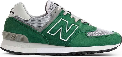 Zielone buty sportowe New Balance w sportowym stylu z płaską podeszwą sznurowane