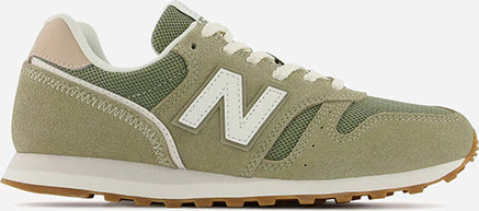 Zielone buty sportowe New Balance z płaską podeszwą
