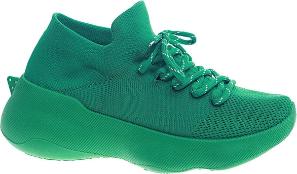 Zielone buty sportowe Pantofelek24.pl sznurowane w stylu casual