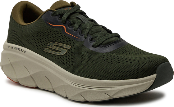 Zielone buty sportowe Skechers sznurowane w sportowym stylu
